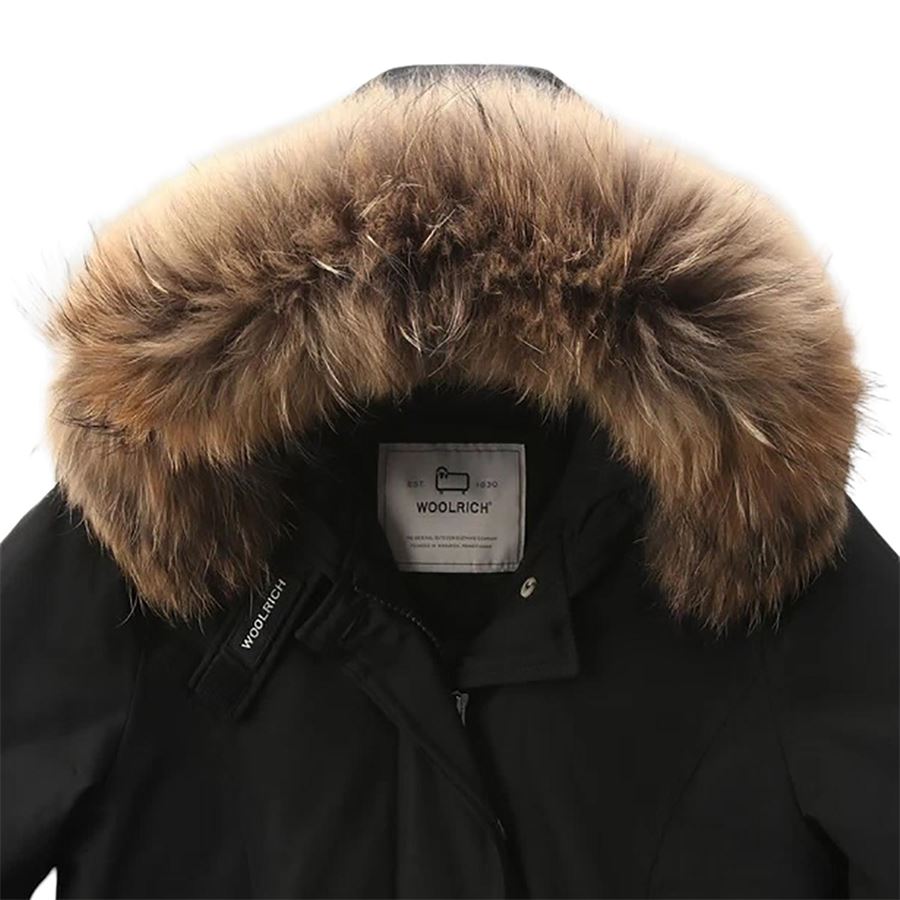 Arctic Parka in Ramar Cloth con pelliccia removibile da donna Woolrich | CFWWOU0538BLK